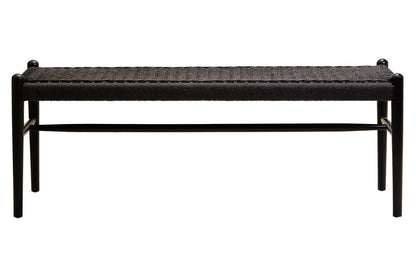 Cebu Black Rope and Elm Wood Bench