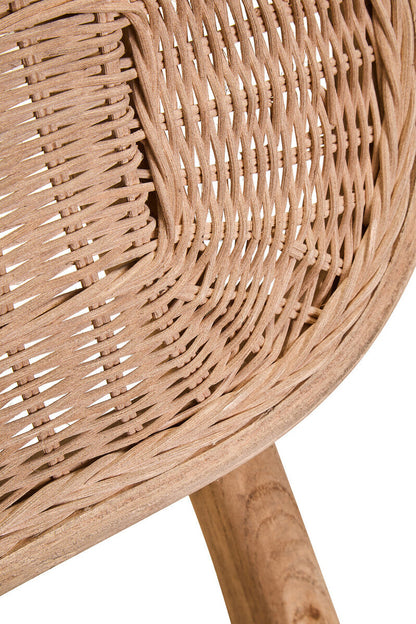 Cebu Beige Fabric and Grey Wash Elm Wood Dining Chair