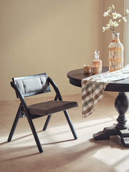 Cebu Grey and Black Elm Wood Folding Chair