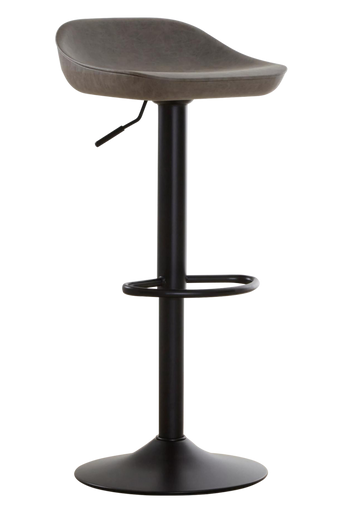 Dalston Set Of Two Ash Faux Leather Bar Stools