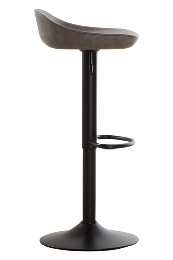 Dalston Set Of Two Ash Faux Leather Bar Stools