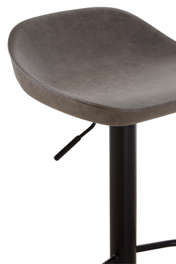 Dalston Set Of Two Ash Faux Leather Bar Stools