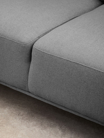 Toulon 3 Seat Grey Fabric Right Chaise Sofa