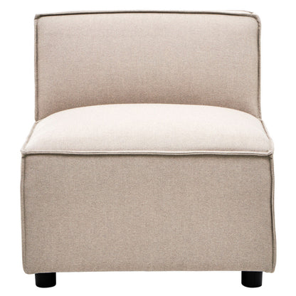 Toulouse Natural Fabric Armless Modular Sofa