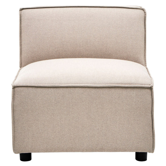 Toulouse Natural Fabric Armless Modular Sofa