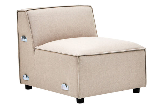 Toulouse Natural Fabric Armless Modular Sofa