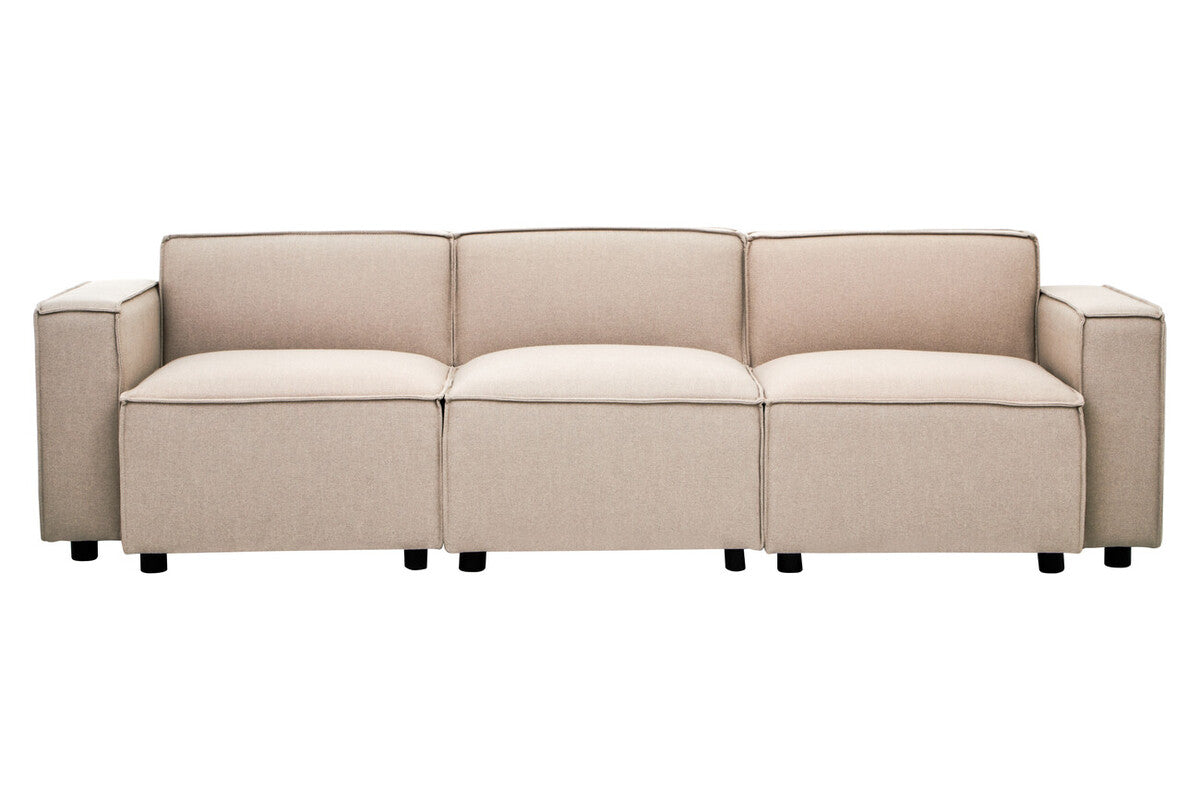 Toulouse Natural Fabric Armless Modular Sofa