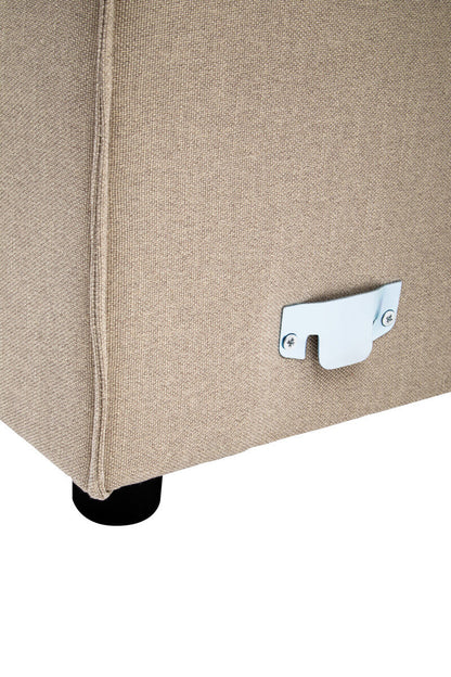 Toulouse Natural Fabric Armless Modular Sofa