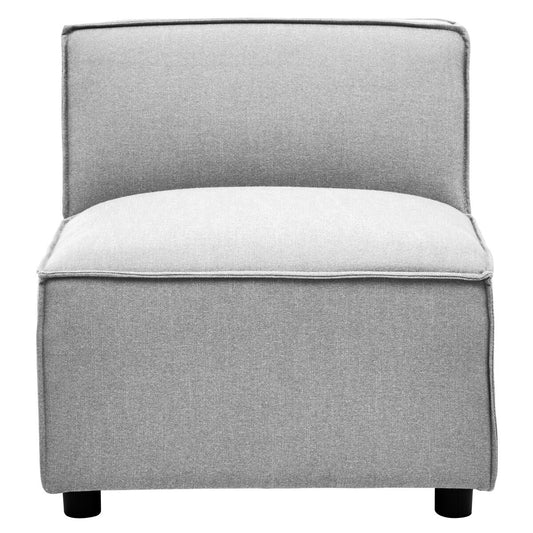 Toulouse Grey Fabric Armless Modular Sofa