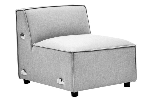 Grey Fabric Armless Modular Sofas | Toulouse