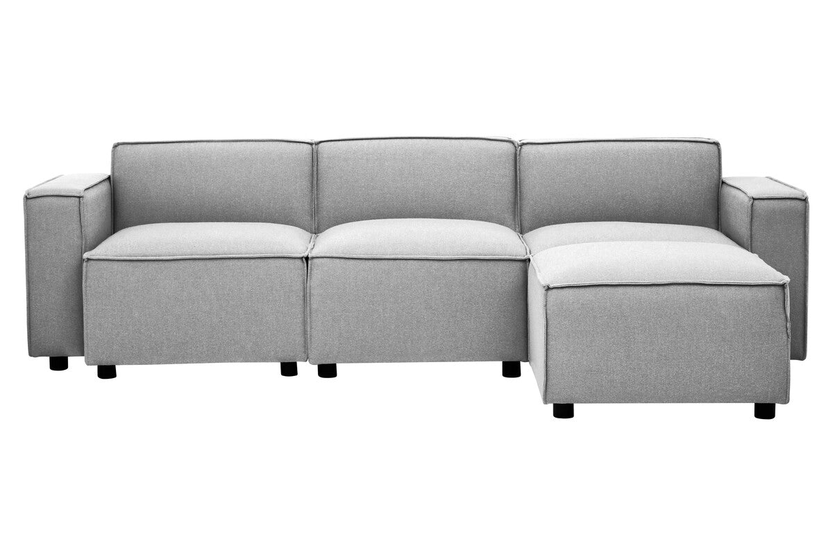 Toulouse Grey Fabric Armless Modular Sofa