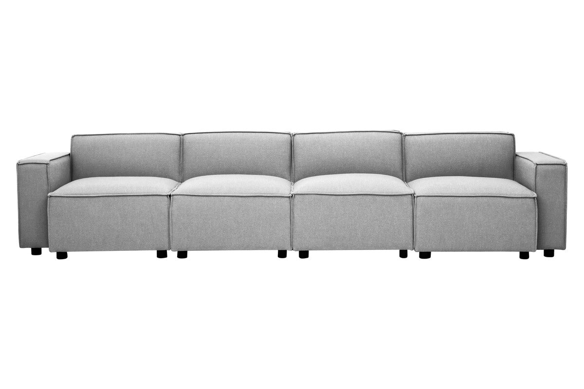 Toulouse Grey Fabric Armless Modular Sofa