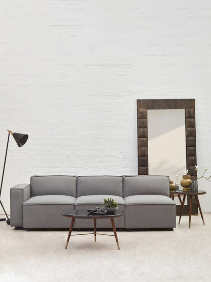 Toulouse Grey Fabric Armless Modular Sofa