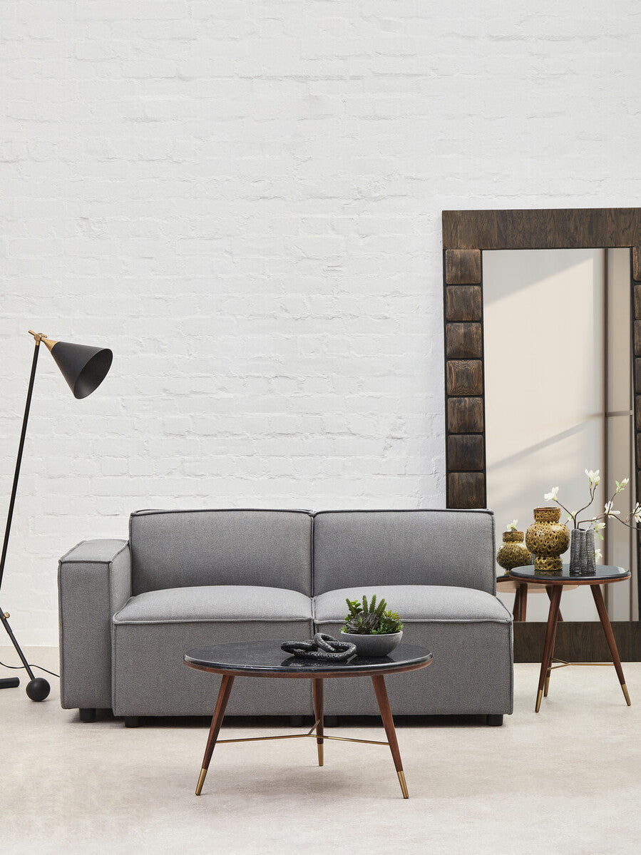 Toulouse Grey Fabric Armless Modular Sofa