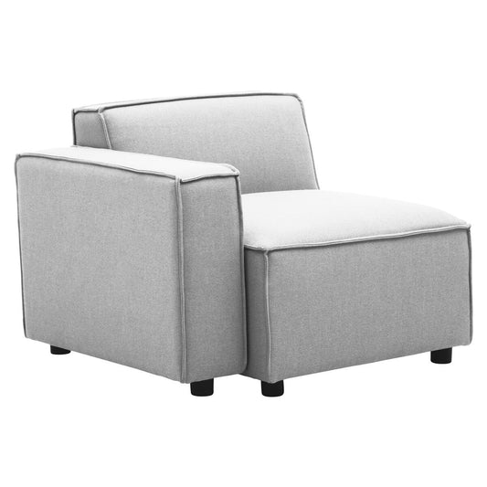 Toulouse Grey Fabric Right Hand Sofa Chair
