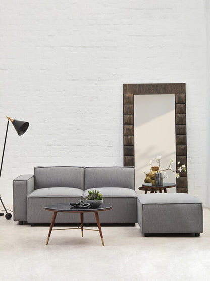 Toulouse Grey Fabric Left Arm Modular Sofa