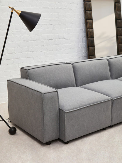Toulouse Grey Fabric Left Arm Modular Sofa