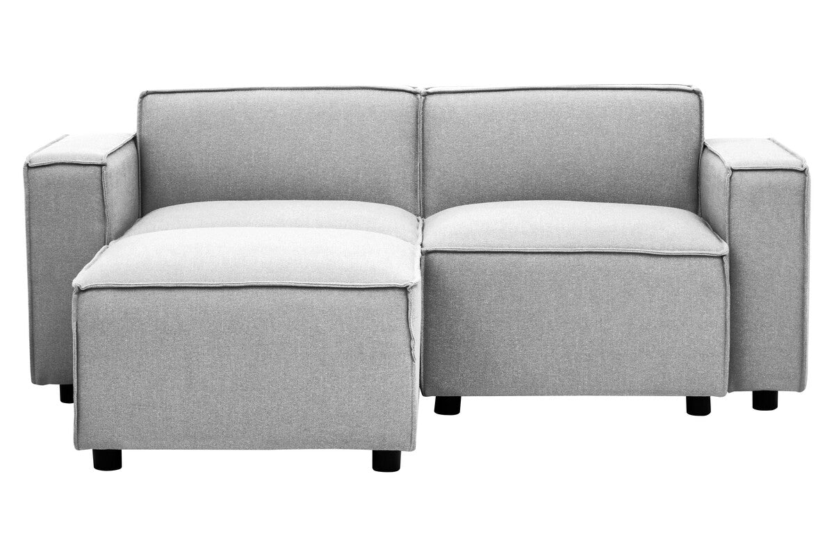 Toulouse Grey Fabric Modular Ottoman