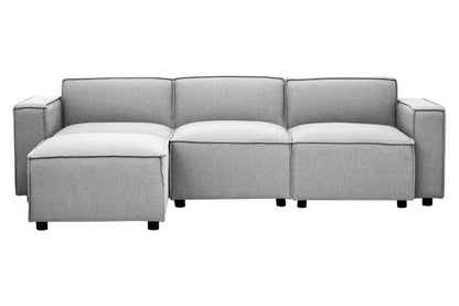 Toulouse Grey Fabric Modular Ottoman