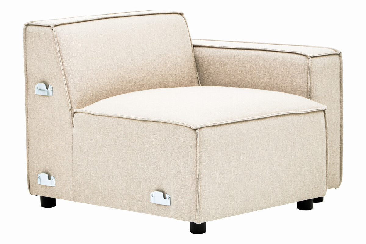 Toulouse Cream Fabric Right Arm Modular Sofa