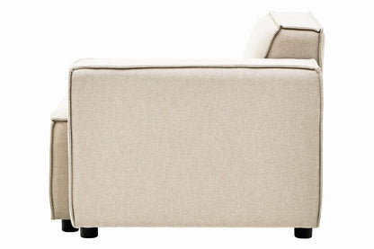 Toulouse Cream Fabric Right Arm Modular Sofa