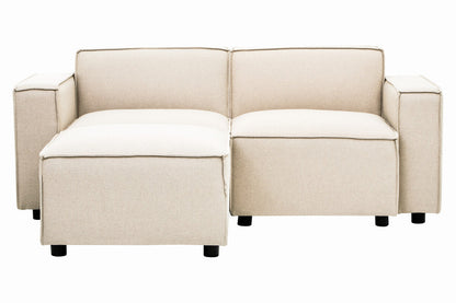 Toulouse Cream Fabric Right Arm Modular Sofa
