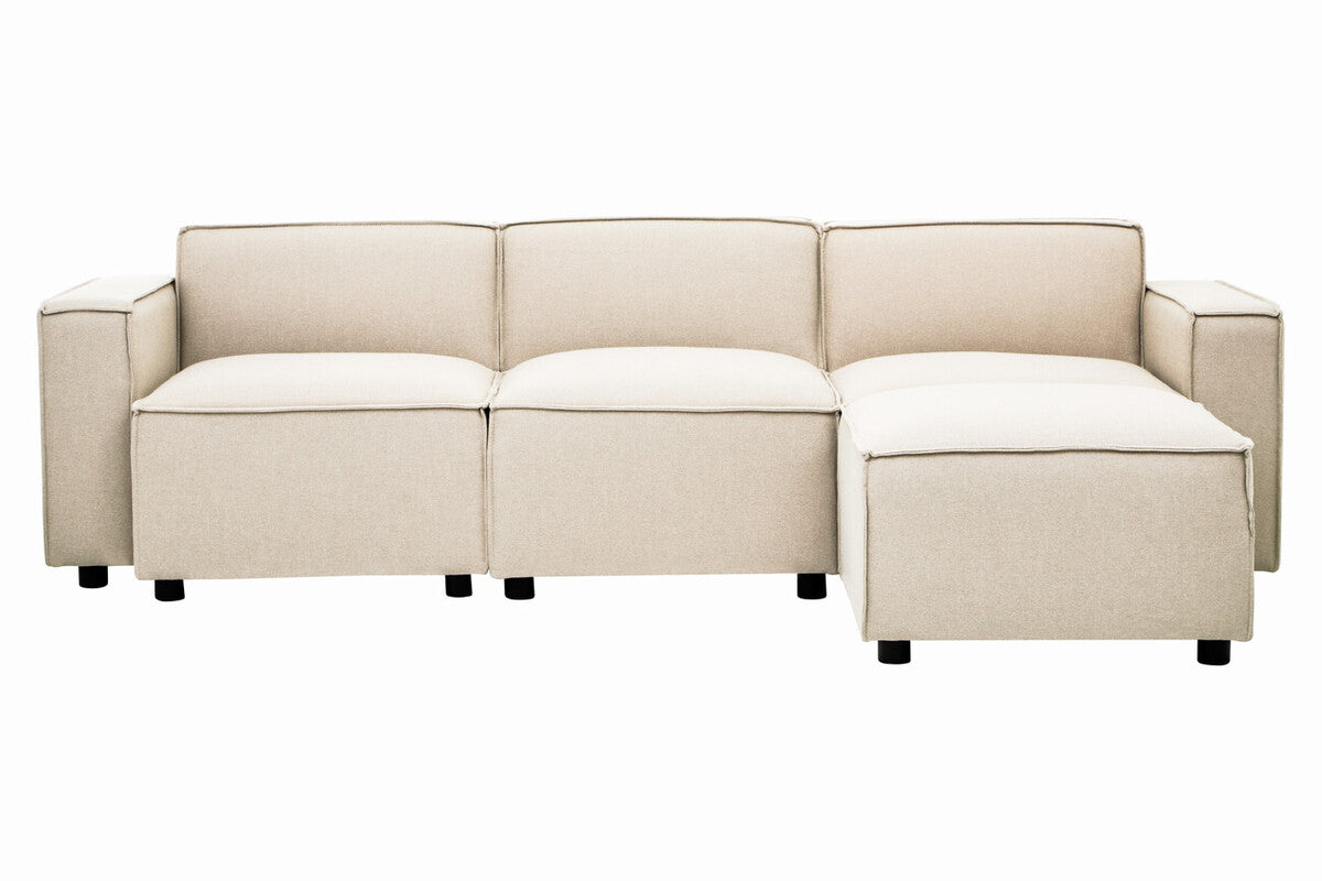 Toulouse Cream Fabric Right Arm Modular Sofa