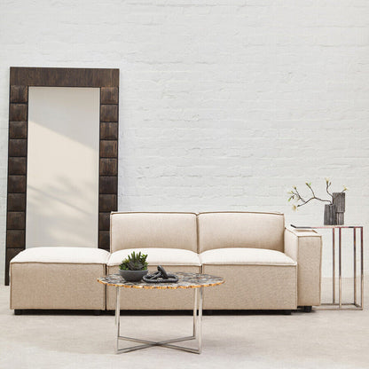 Toulouse Cream Fabric Right Arm Modular Sofa