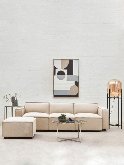 Toulouse Cream Fabric Right Arm Modular Sofa
