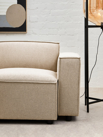 Toulouse Cream Fabric Right Arm Modular Sofa