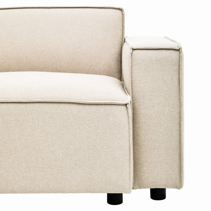 Toulouse Cream Fabric Right Arm Modular Sofa