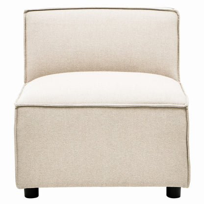 Toulouse Cream Fabric Armless Modular Sofa
