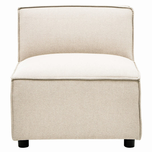 Toulouse Cream Fabric Armless Modular Sofa
