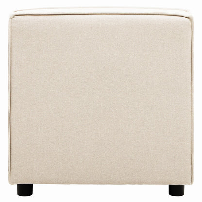 Toulouse Cream Fabric Armless Modular Sofa