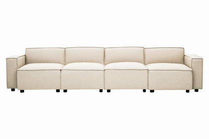 Toulouse Cream Fabric Armless Modular Sofa