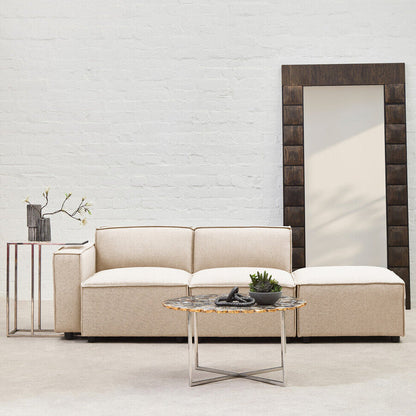 Toulouse Cream Fabric Armless Modular Sofa