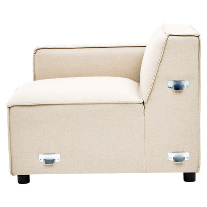 Toulouse Cream Fabric Left Arm Modular Sofa