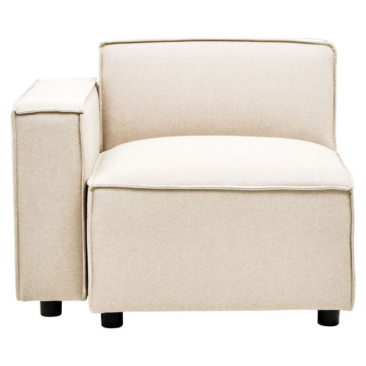 Toulouse Cream Fabric Left Arm Modular Sofa