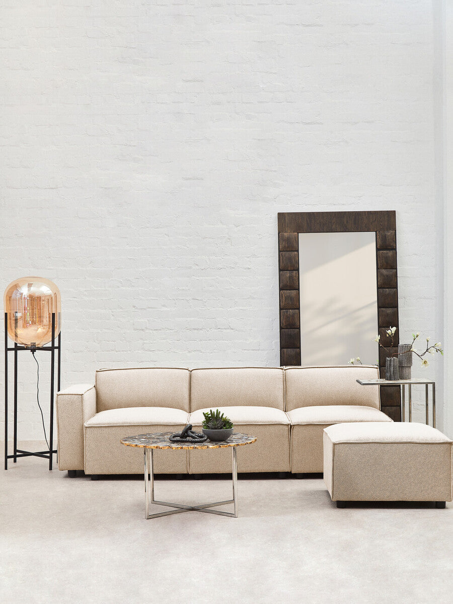 Toulouse Cream Fabric Left Arm Modular Sofa