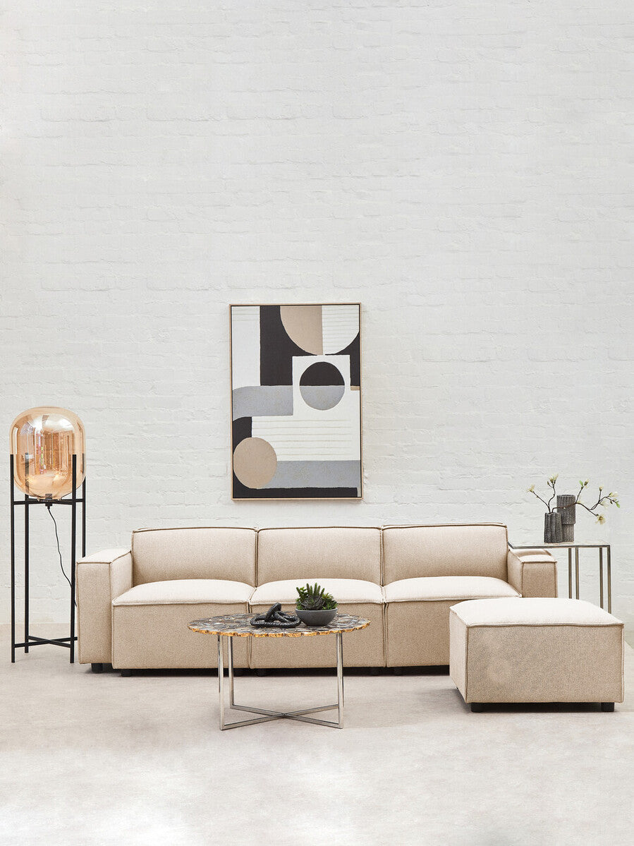 Toulouse Cream Fabric Left Arm Modular Sofa