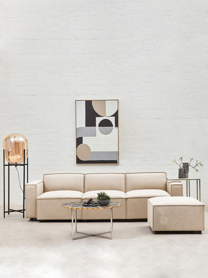 Toulouse Cream Fabric Left Arm Modular Sofa