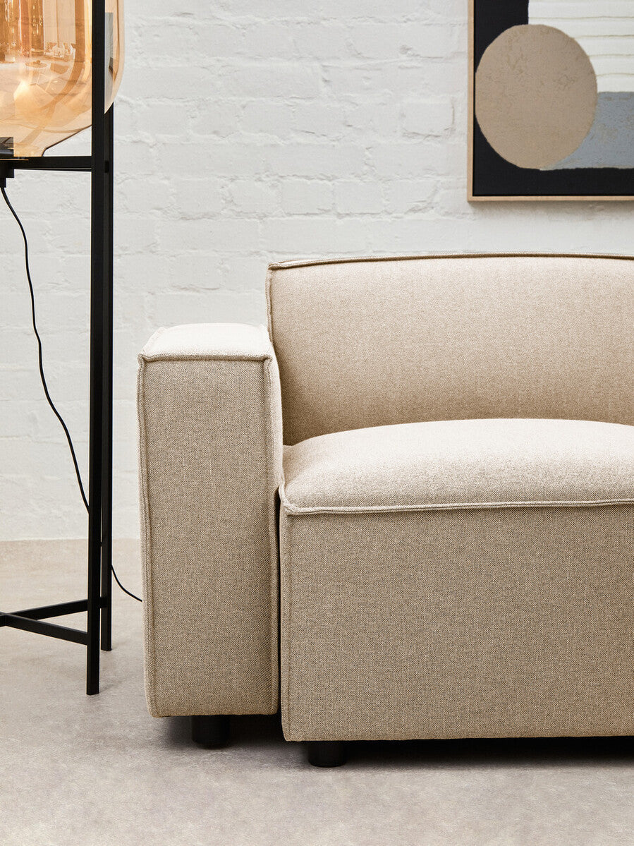 Toulouse Cream Fabric Left Arm Modular Sofa