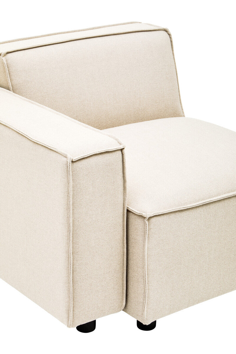 Toulouse Cream Fabric Left Arm Modular Sofa