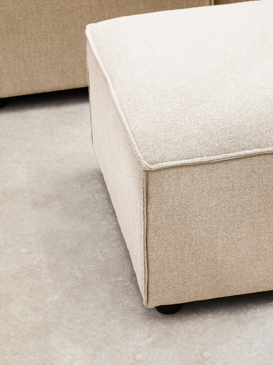 Toulouse Cream Fabric Modular Ottoman