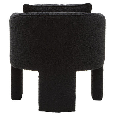 Ozzero Black Boucle Curved Armchair