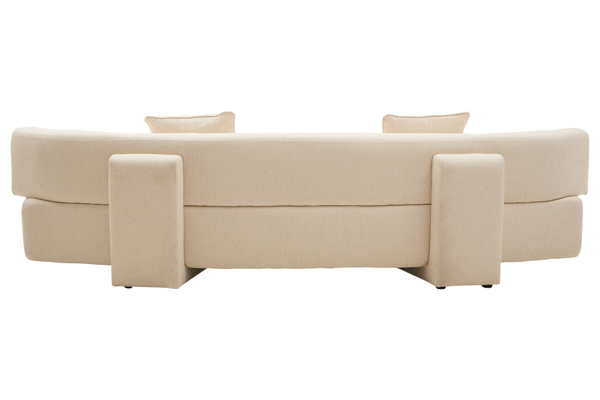 Ozzano Cream Linen 3 Seater Sofa