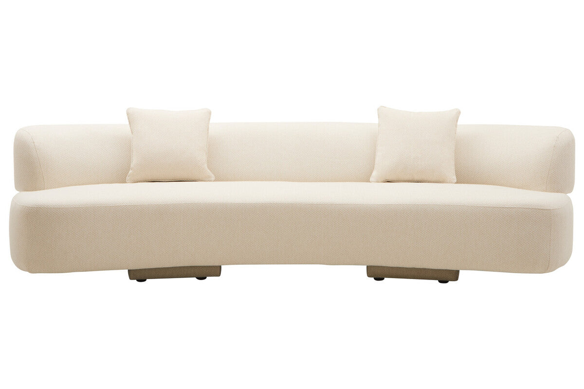 Ozzano Cream Linen 3 Seater Sofa