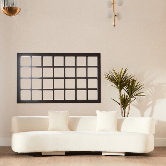 Ozzano Cream Linen 3 Seater Sofa