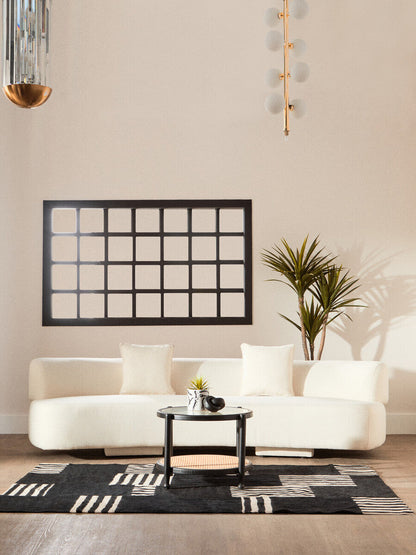 Ozzano Cream Linen 3 Seater Sofa