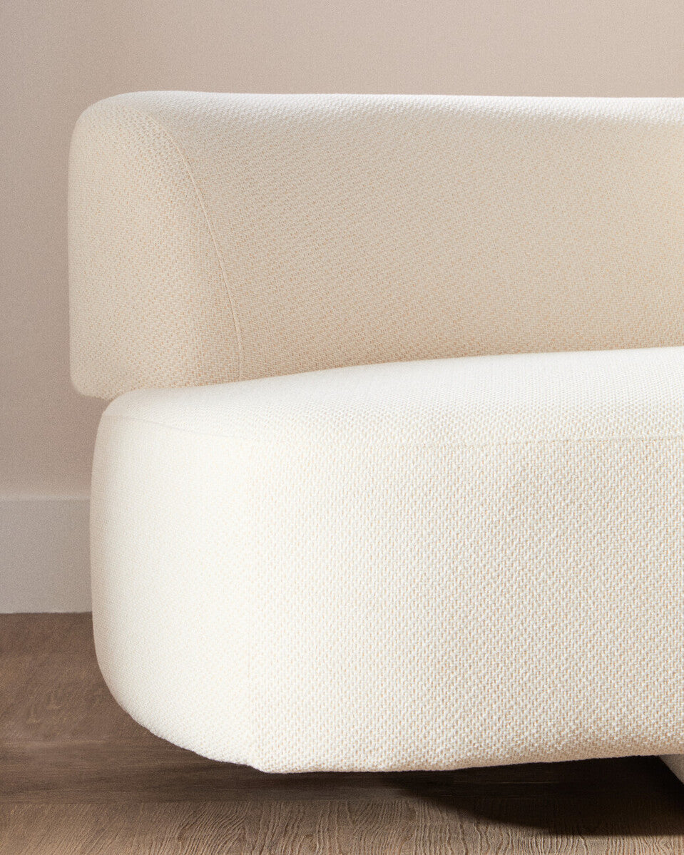 Ozzano Cream Linen 3 Seater Sofa